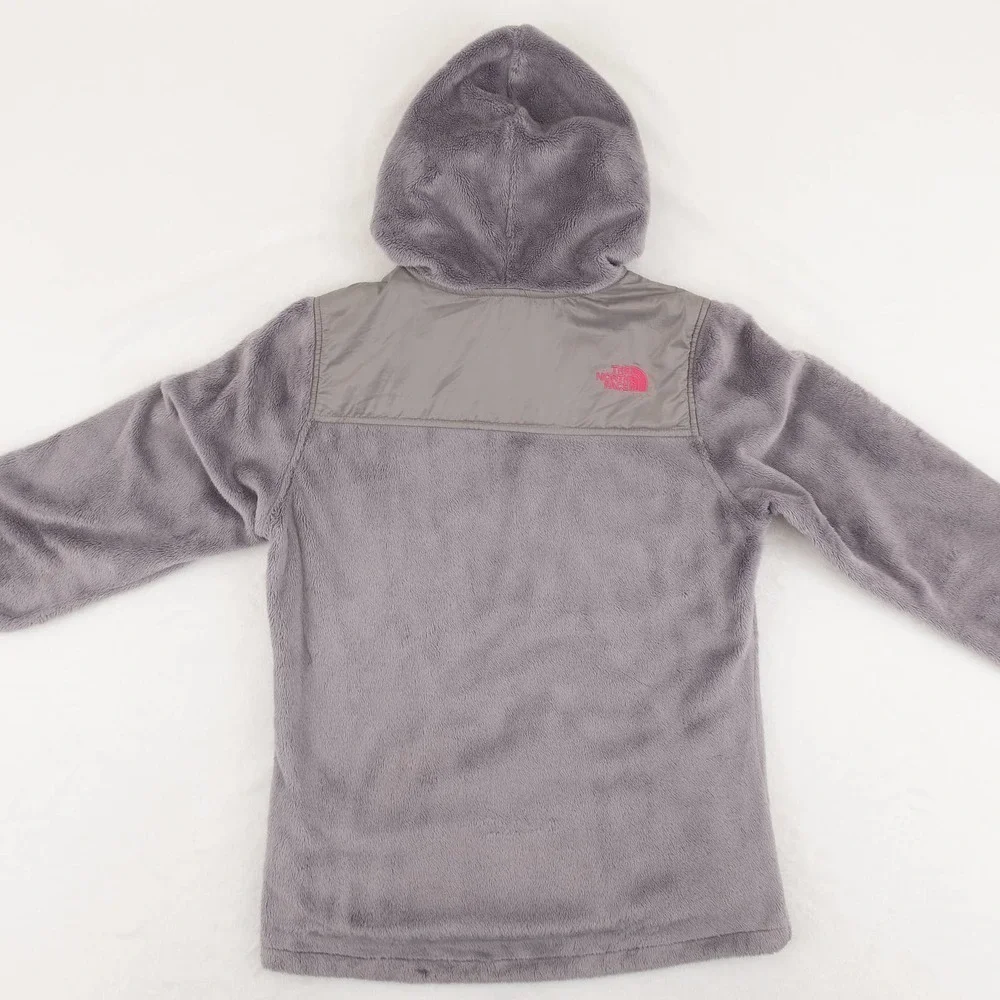 The North Face Fleece Hoodie Jacket Girl's Extra Large Silver